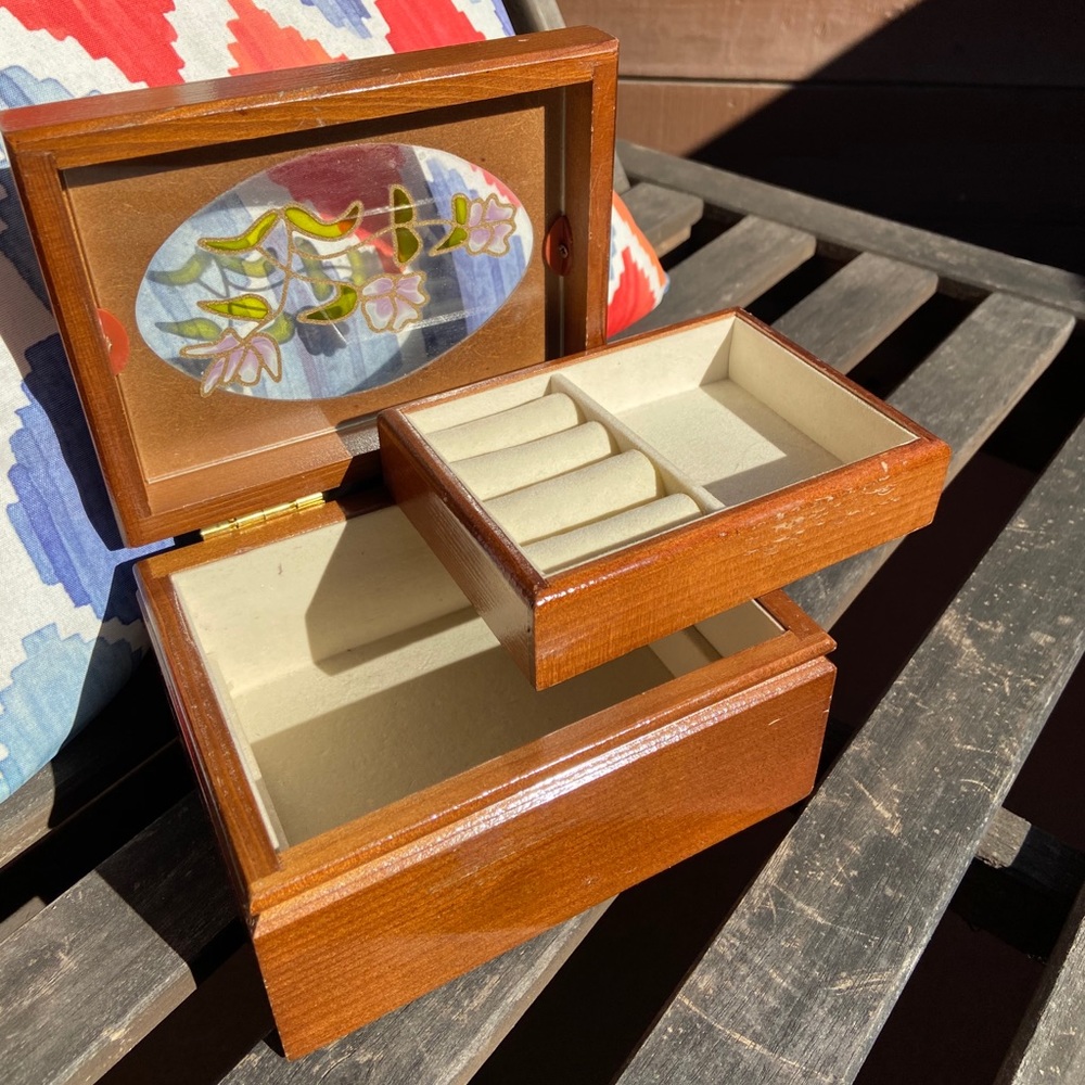 Vintage Small Multi-Level Jewelry Box